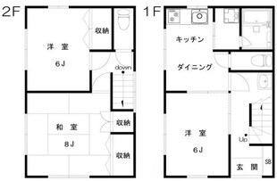 新宿区余丁町戸建の物件間取画像